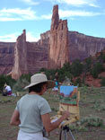 Clickable Image: Painting in Canyon de Chelly, Arizona, fall workshop, art, artwork