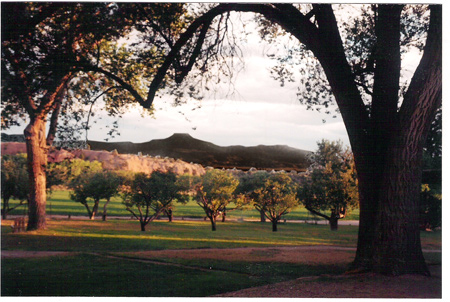 Image: Abiquiu, Pedernal, Plein Air, pleinair painting in Georgia O'Keeffe's back yard