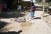 Clickable Image: Taos Art School Lucy Lewis Potter Making; click for larger image, Lucy Lewis, authentic, traditional, pottery making, clay, Lucy Lewis