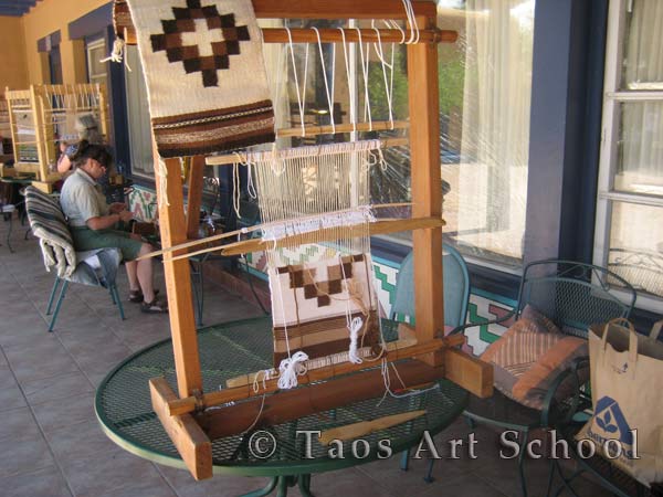 Image: Native American Indian Weaving Class in Taos, New Mexico in the Southwest